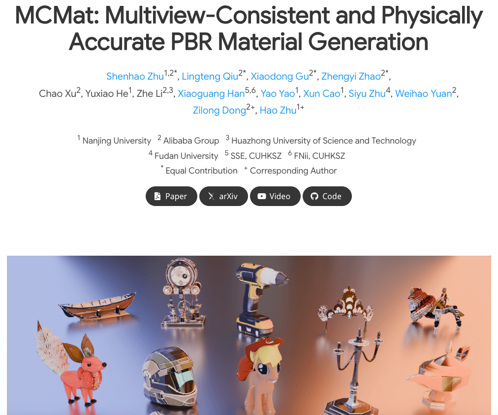 Lingteng Qiu: MCMat Revolusi Generasi Material PBR 3D Akurat & Konsisten